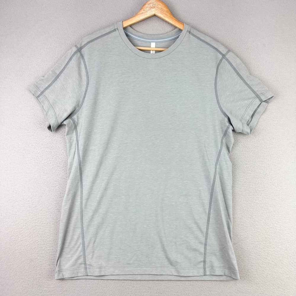 Ten Thousand The Durable Shirt Mens L Light Gray Performance Stretch Gym